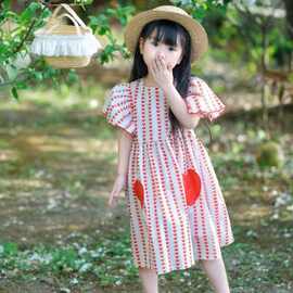 童装女童洋气公主裙夏季新款洋气女孩爱心裙子儿童连衣裙夏装薄款