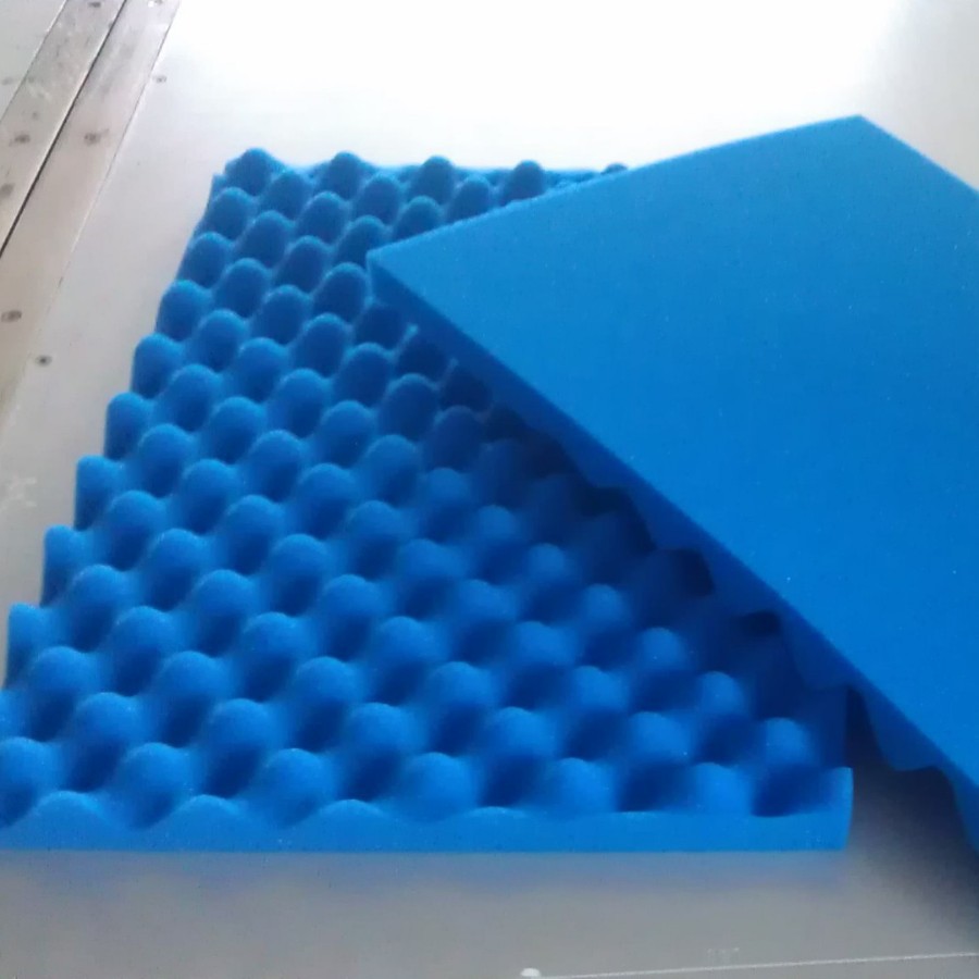 自主发泡供应蓝色波浪隔音海绵 蓝色吸音海绵 消音海绵 降噪海绵