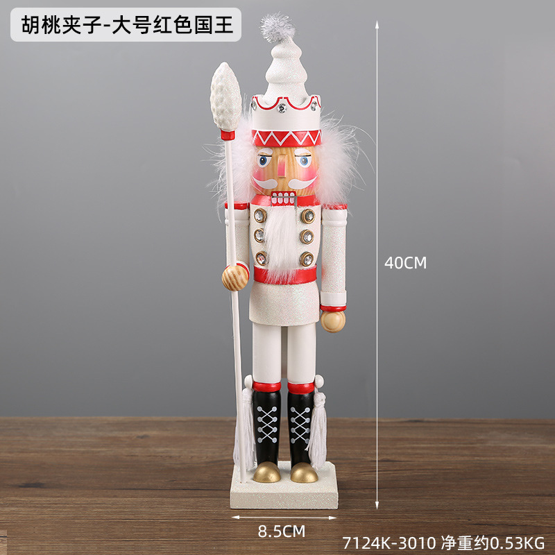 Cascanueces transfronterizos adornos de madera regalos de Navidad ventanas adornos de escritorio muñecas de rey soldado adornos