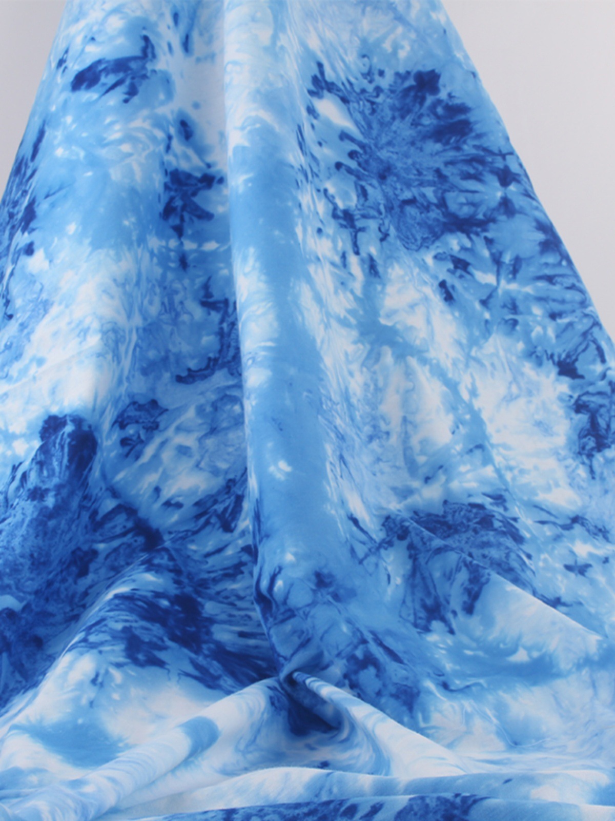 全棉纯手工扎染布料民族风蓝印染蓝印花古道茶席背景布幔装饰面料