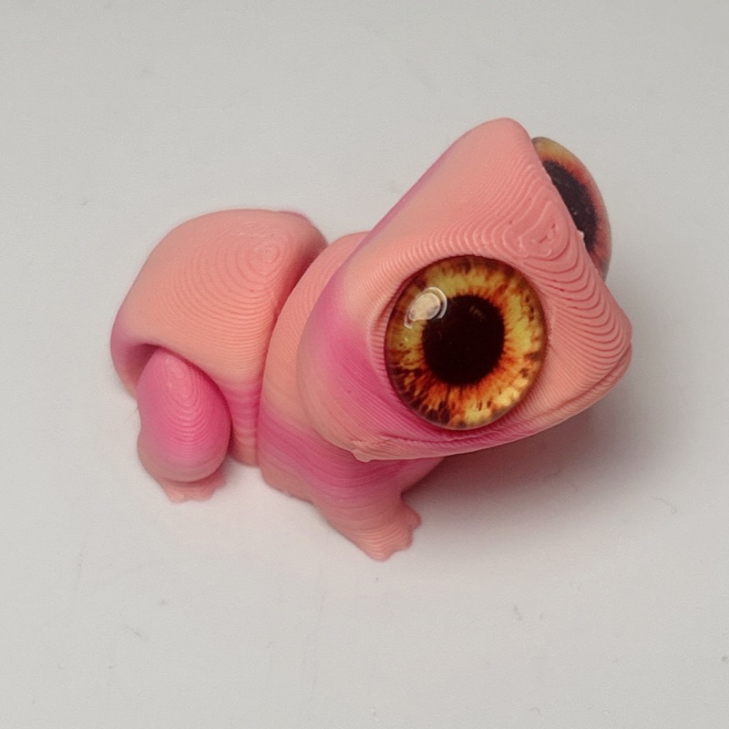 Impresión 3D linda rana de ojos grandes Shougong rana decoración articulación simulación ojos mini rana juguete regalo transfronterizo