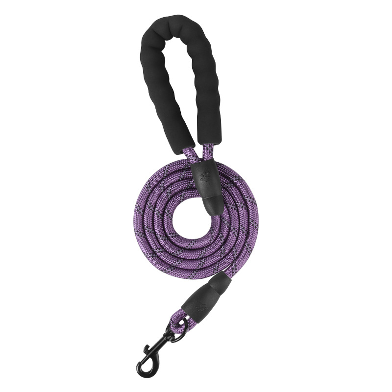 Cuerdas de tracción de perros de diez colores opcionales de hilo reflectante trenzado de nylon cuerdas redondas de perros cordas de perros duraderas