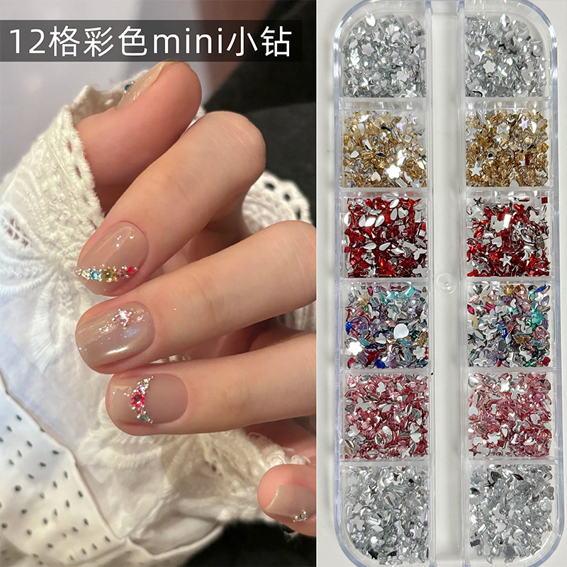 Joyas de manicura mezcladas en línea explosión de resina plana taladro especial mini taladro de manicura acrílico accesorios