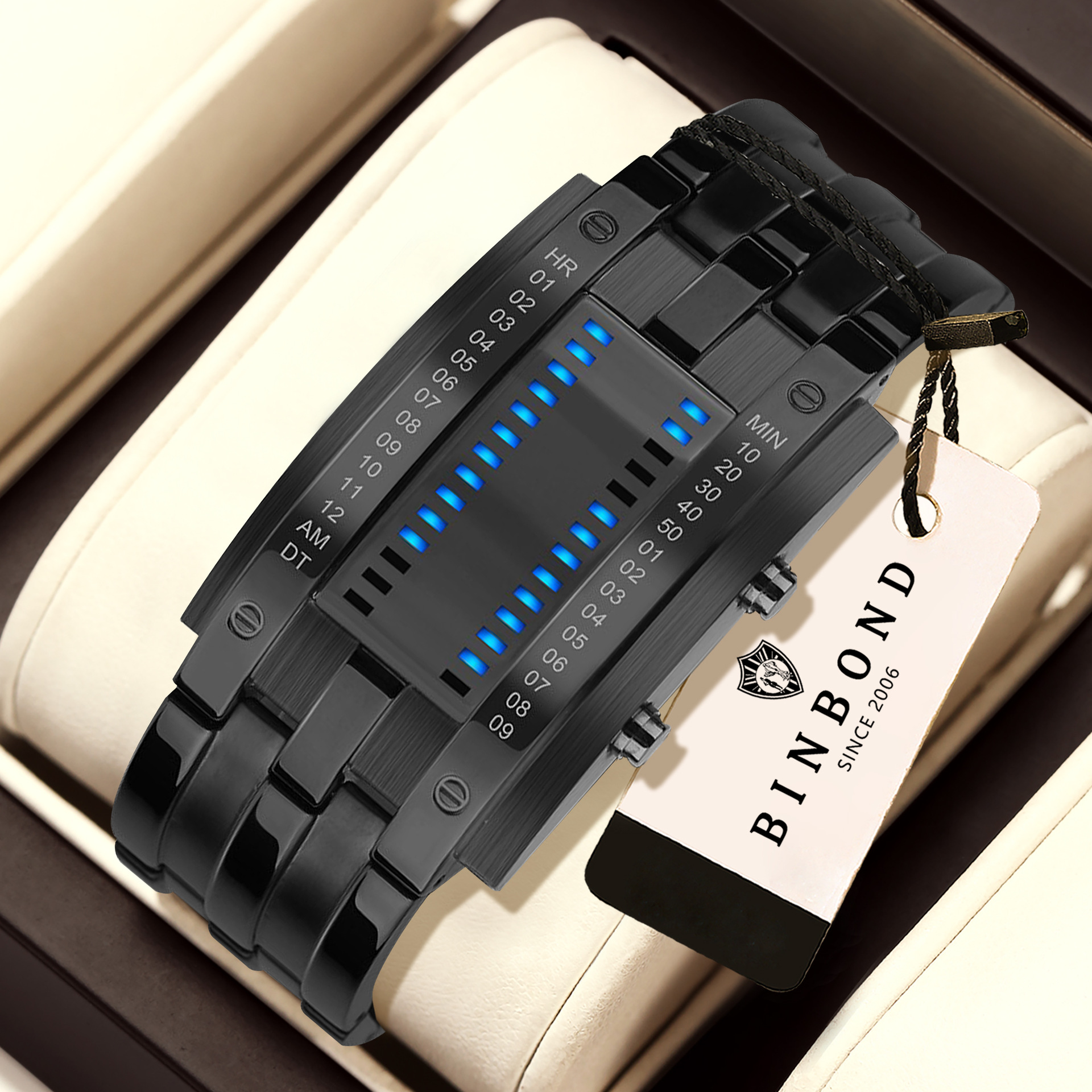 Korean fashion LED Iron Man double line binary fashion student couple personality electronic watch cross-border foreign trade