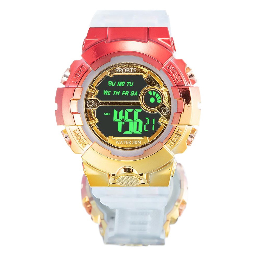 INS colorido Internet celebridad deportes reloj electrónico impermeable hombres y mujeres cuadrado estudiante reloj LED reloj popular para niños