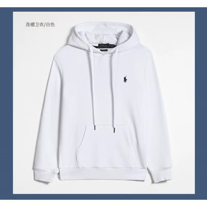 Demi-season fleece hoodie, men's zip cardigan with embroidered pony, casual fit, sizes S–XXXL
