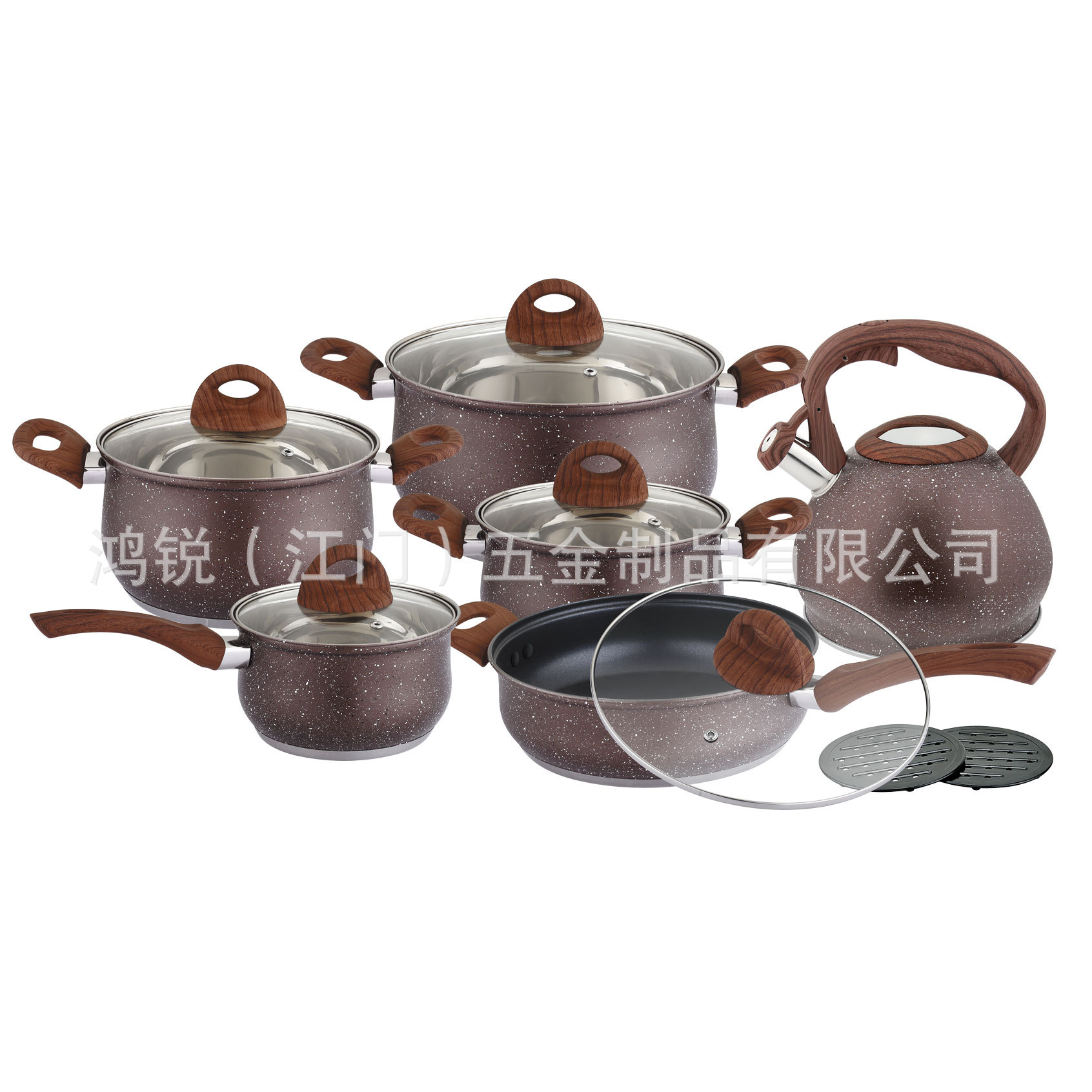 Spot mármol 304 acero inoxidable gas doméstico antiadherente olla de pan de leche de grasa regalo