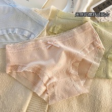 秋冬季纯棉内裤女生2025新款纯欲日系5A全棉裆无痕透气低腰三角裤