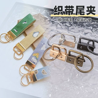 新款钥匙圈合金圆形可拆卸防锈弹簧圈快挂扣亚马逊货源饰品钥匙扣