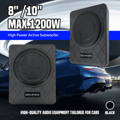 8inch / 10inch 車用サブウーファー アクティブ超薄型重低音スピーカー 12V シートキャノン
