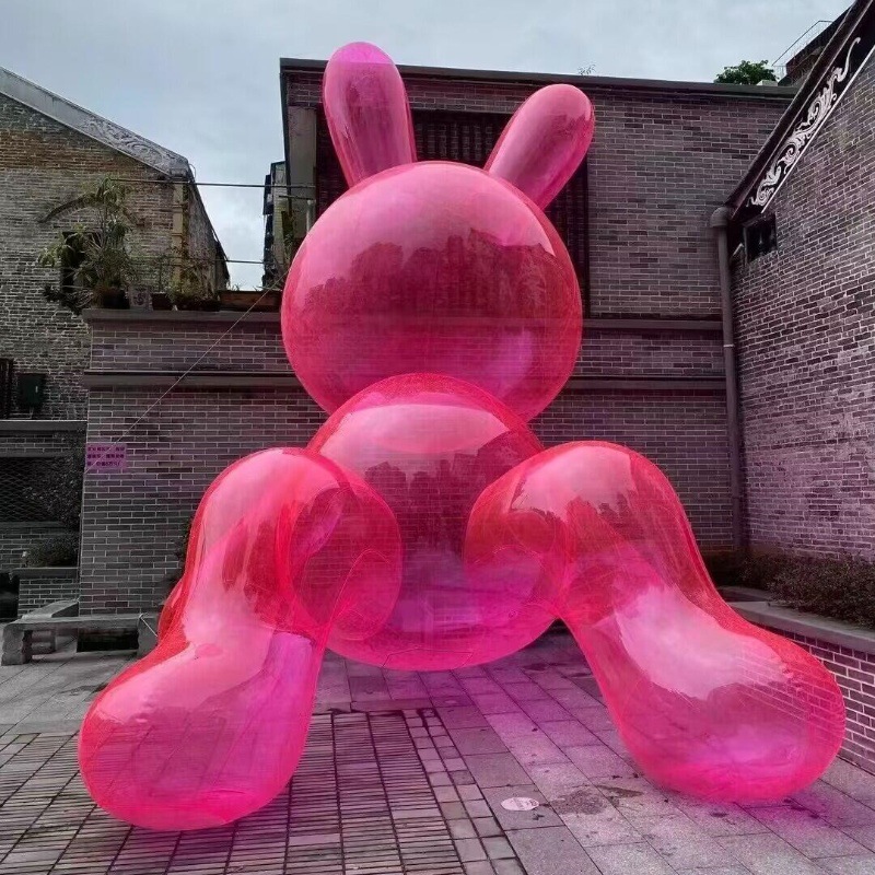 充气创意透明卡通兔气模网红个性化模型户外活动引流打卡商场美陈