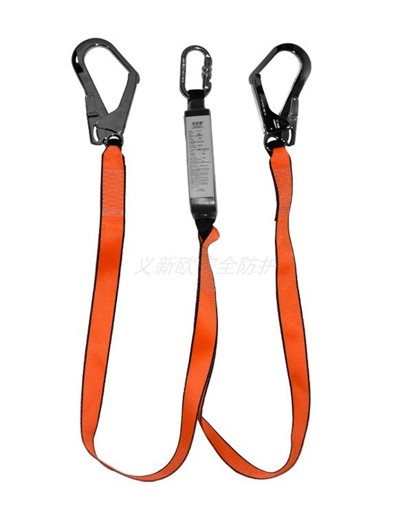 固安捷 LP-S2 双钩绳涤纶织带 带宽45MM 1.8米绳长表面镀白锌