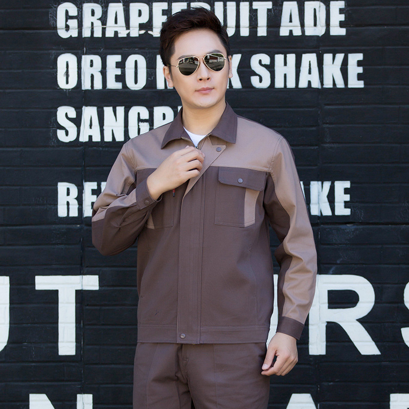 Trajes de trabajo de algodón primavera y otoño resistente al desgaste engrosado soldador astillero fábrica de ingeniería ropa de seguro laboral personalizada