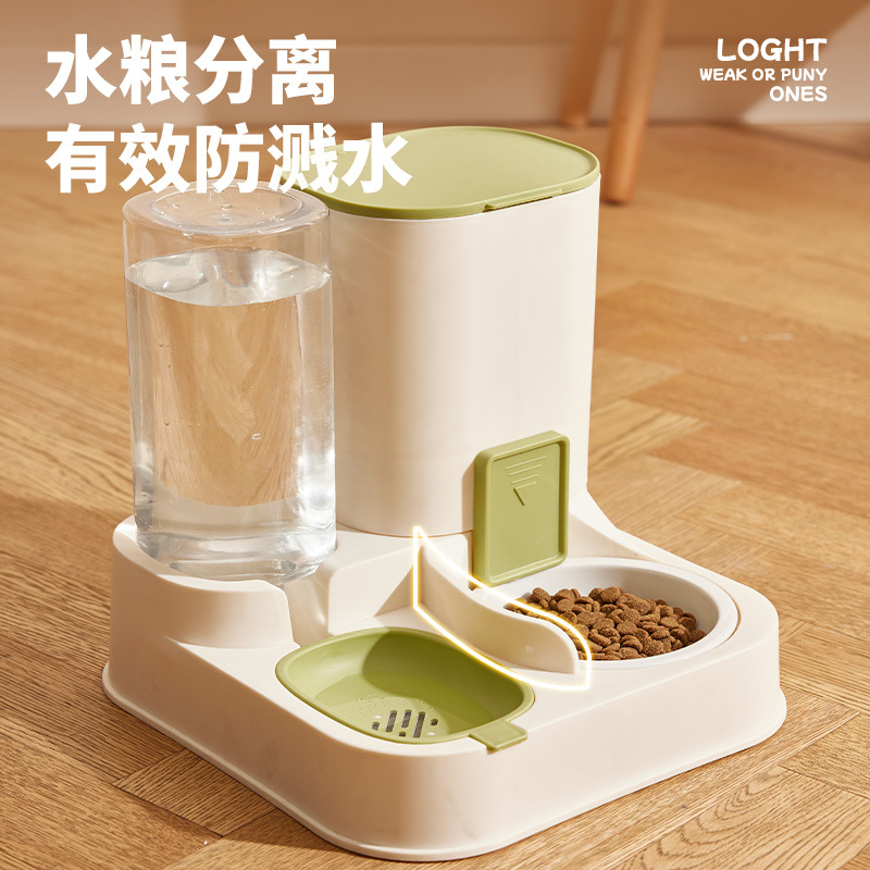Tazón doble para gatos, alimentador automático de agua potable, tazón para gatos, lavabo para comer, alimentación para perros de gran capacidad, máquina de agua para mascotas