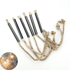 hempwick戶外燒烤野外求生浸蠟引火麻繩跨境熱銷菱形鋁管引火麻繩