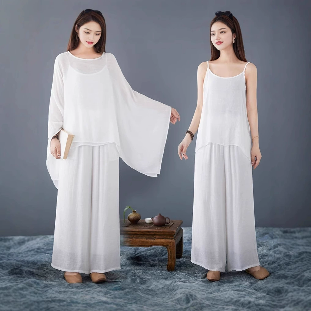 Литературный ретро белый костюм дзен женский бессмертный дзен