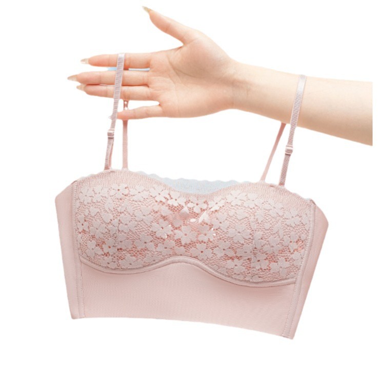 Ventas directas de fábrica comercio electrónico transfronterizo Sudeste de Asia Vietnam Tailandia damas tubo floral top transpirable fruncido sujetador lateral