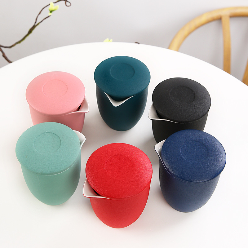 陶瓷杯茶水分離泡茶杯快客杯批發定制加印logo便攜功夫旅行茶具套