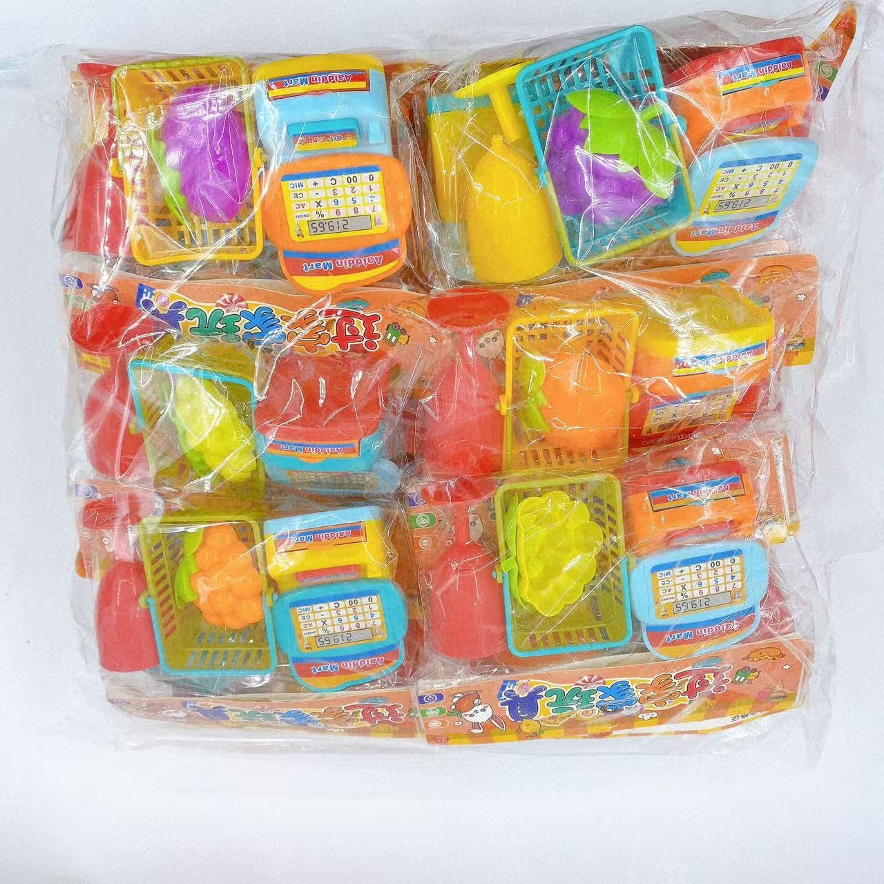 Juguetes para niños en casa simulación de supermercado caja de pago conjunto de frutas DIY 2 yuanes tienda por departamentos al por mayor puestos de mercado