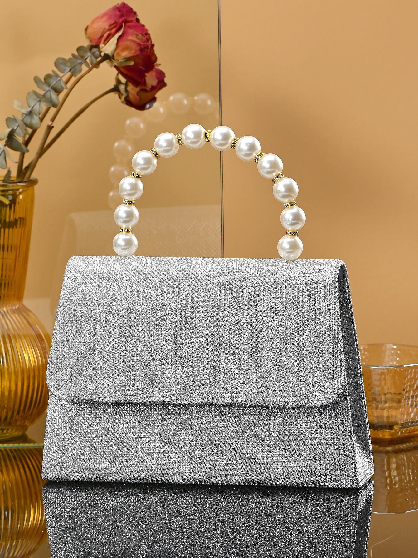 Beaded Square Evening Handbag For Ladies - Elegant Party Accessory_voghion.com