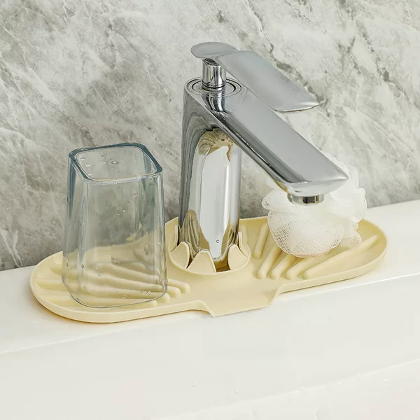 Household Drain Mat Kitchen Faucet Drain Rack Non-Slip Sink Storage Mat Washbasin Cup Soap Mat