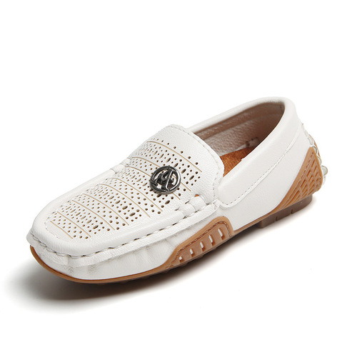 British style casual children's beanie shoes hollow breathable boys' small leather shoes  summer new hole shoes for children