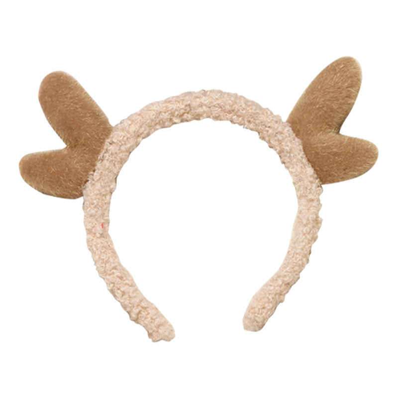Diadema de terciopelo con diseño de copo de nieve y asta de reno, estilo coreano, de mohair, para Navidad 2025, superventas transfronteriza, accesorio para el cabello, en stock image 5