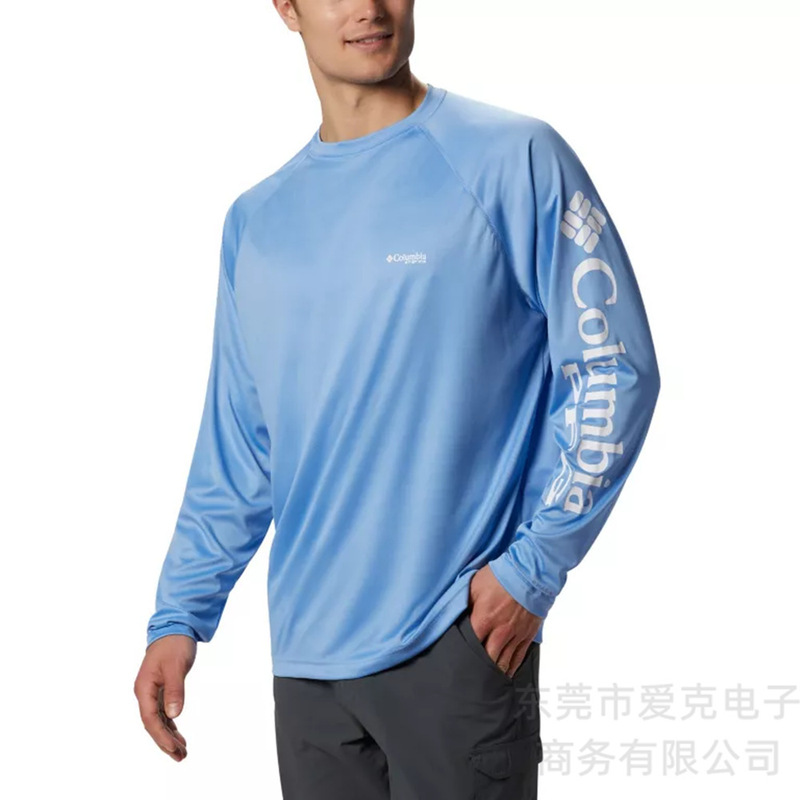 Colombia Pfg Fishing Suit Summer Long-sleeved Sunscreen Suit Outdoor Luya Fishing Suit Quick-drying Breathable T-shirt Men