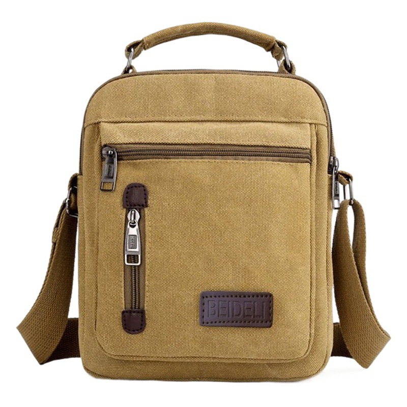 Simple Canvas Men's Bag Summer New Men's Shoulder Bag Retro Crossbody Handbag Men's Casual Crossbody Bag
