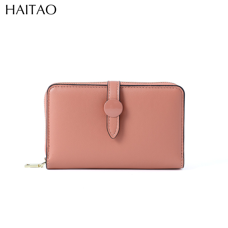 Color sólido corto de las mujeres a juego 2023 verano simple transfronterizo monedero coreano creativo multi-Tarjeta cartera fabricante