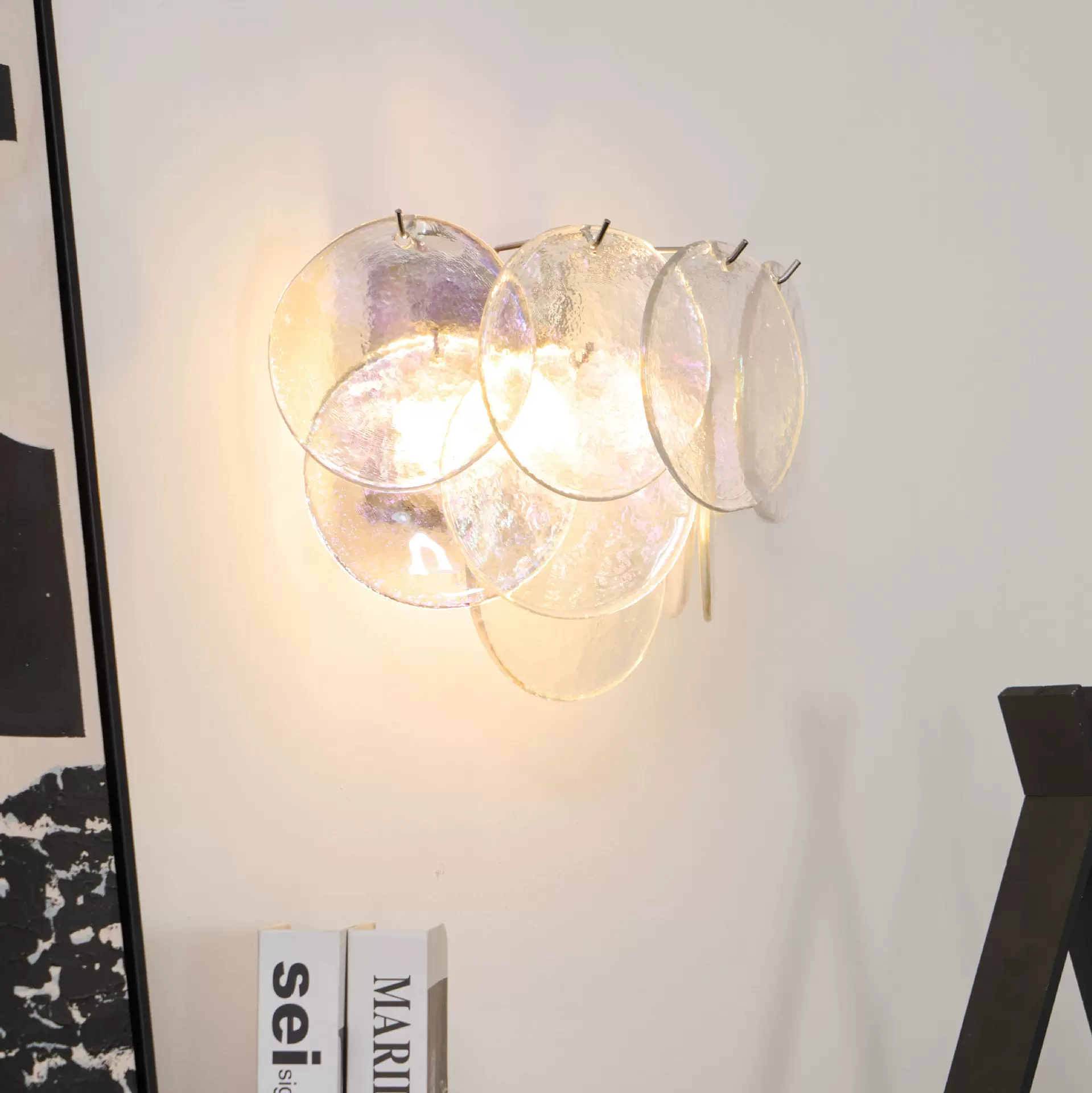 法式卧室Murano穆拉诺床头灯客厅背景墙壁灯玻璃灯具led灯室内