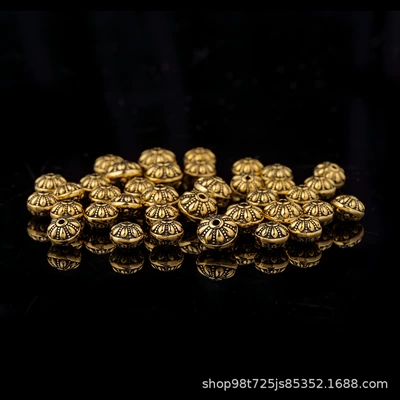 22K Gold-Plated Sand Gold Beads, Spacer Beads, Top Beads, Waist Beads, DIY 108 Phoenix-Eye Small Diamond Beads, Jewelry for Handcrafted Bracelets (Zərgərlik ara hissələri)