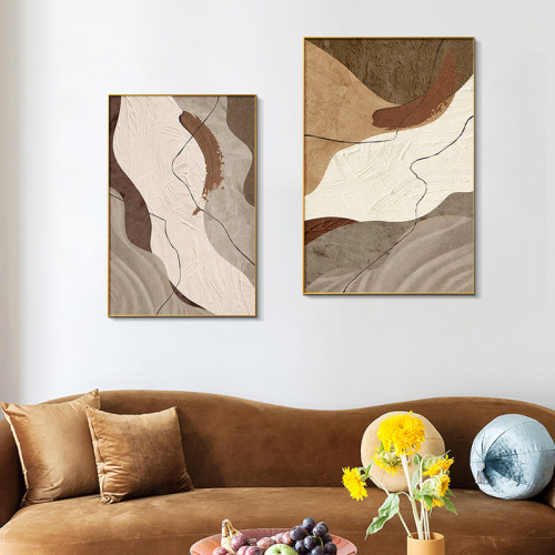 Modern Minimalist Entrance Hall Decorative Abstract Texture Painting Large Size Living Room Sofa Background Wall Picture Standing Painting