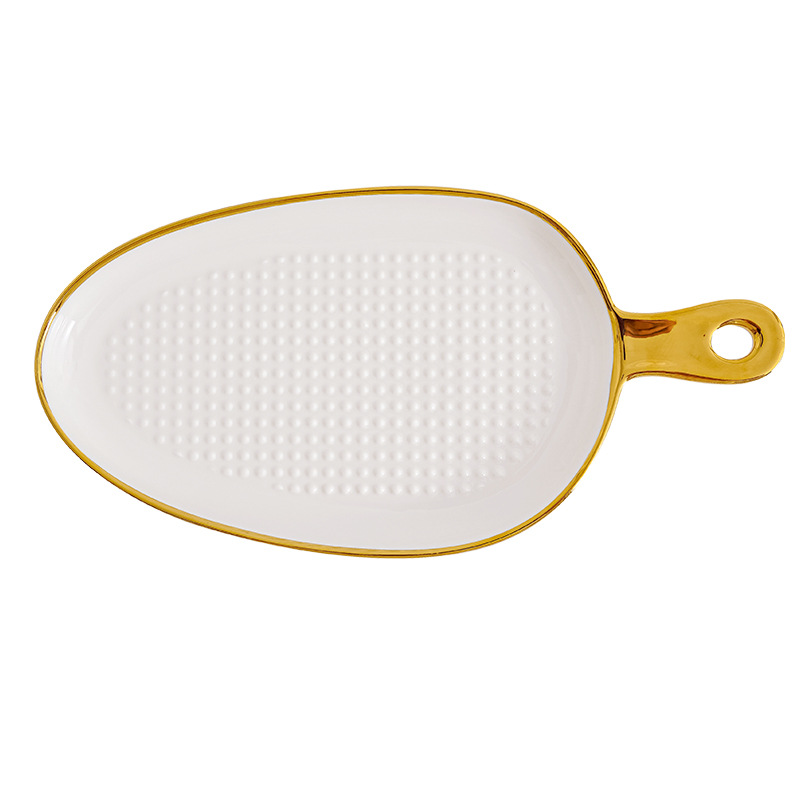 Nórdico creativo de cerámica plato de comida occidental plato de carne plato de ensalada de pizza postre hogar plato de desayuno con mango vajilla