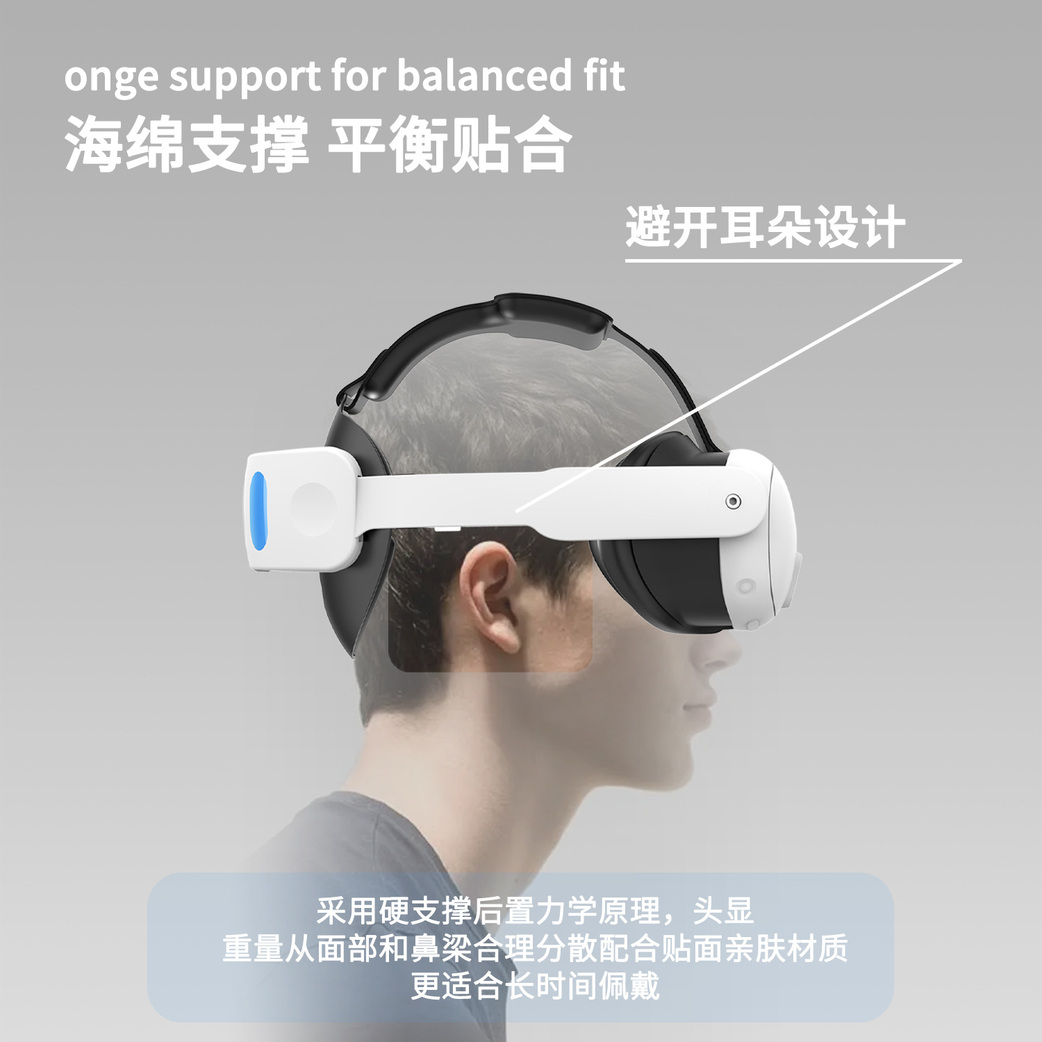 Nueva meta Quest 3 cabeza desgaste ajuste sin presión cara carga resistencia Elite quest3 diadema VR Accesorios