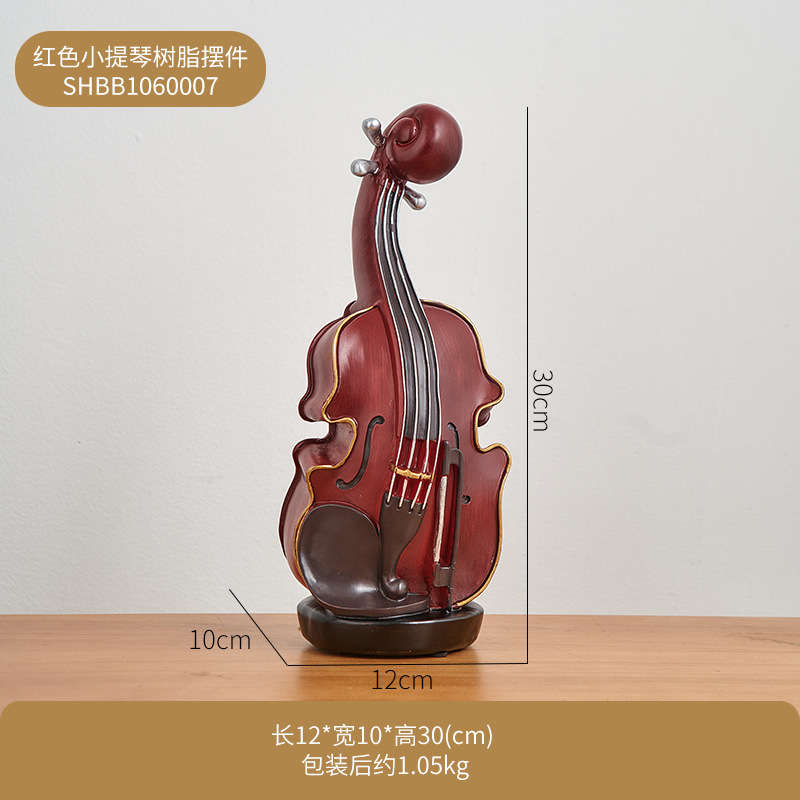 Adornos de violín rojo
