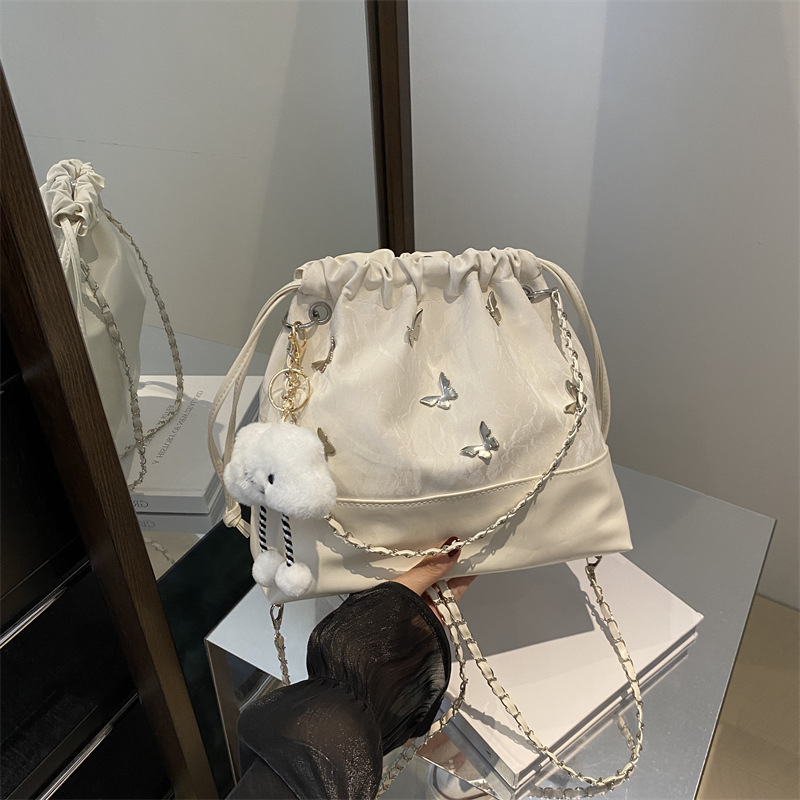 Bolso plateado para mujeres 2024 nueva moda bolso de hombro de alta calidad bolso de cadena bolso de verano mochila rojo