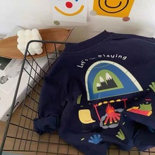 儿童卫衣男童女童户外风休闲长袖加绒保暖中大儿童宽松潮酷亲子上