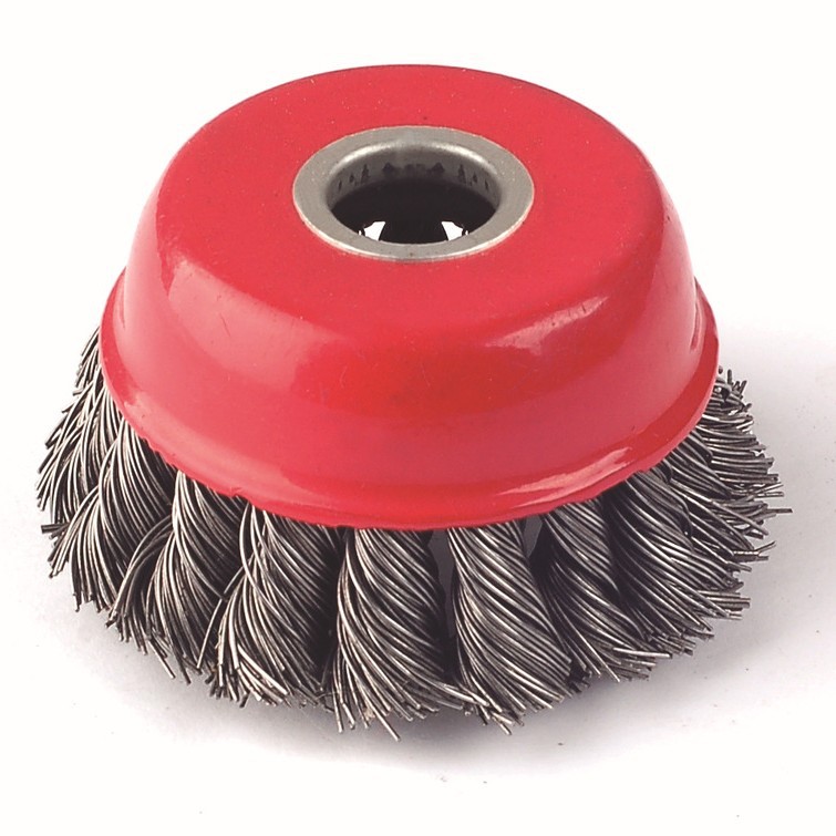 厂家批发鑫丝路牌2.5寸65MM扭丝碗型钢丝轮钢丝刷打磨毛刺