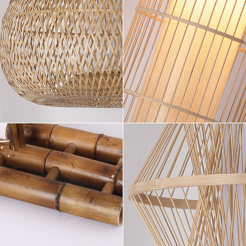 Nueva atmósfera de sala de estar de estilo chino, dormitorio Zen, restaurante de hotel, salón de té B&B de estilo japonés, lámpara de pie antigua medieval wabi-sabi