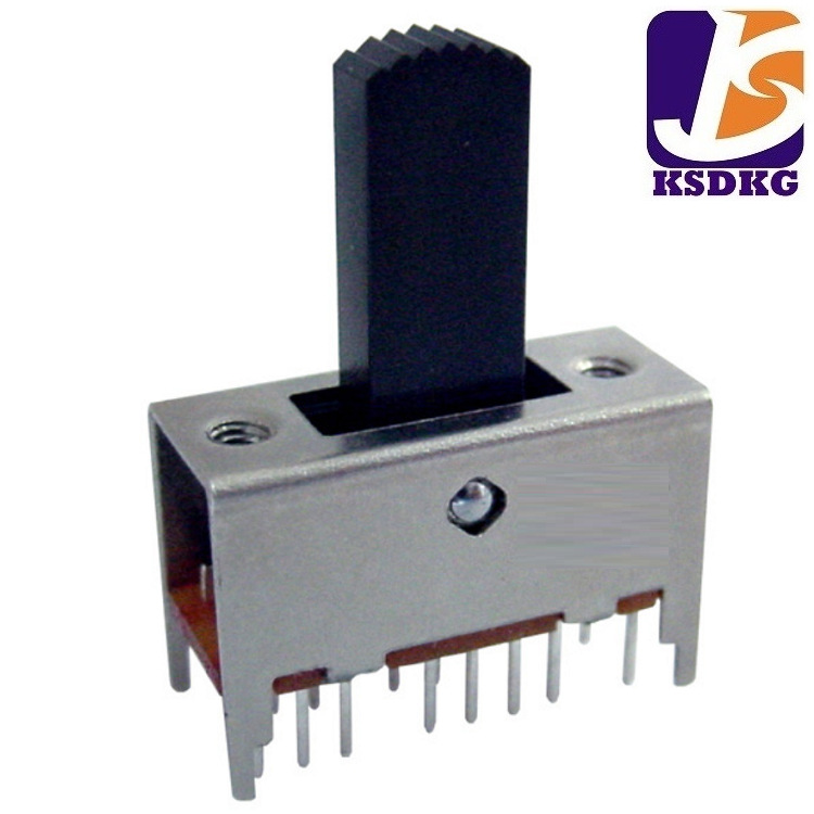 供应4P3T直插式滑动开关 柄长2-10mm 四位三档拨动开关 拨码开关