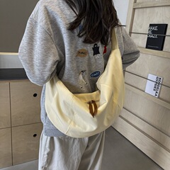 Japanese Retro Large Capacity Women's Bag 2024 New Style Fashion Casual Dumpling Bag Versatile Personality Shoulder and Crossbody Bag