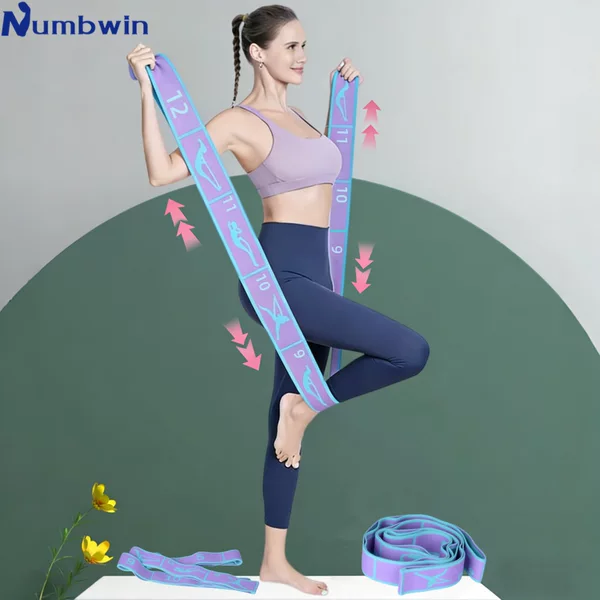 Numbwin Dance Elastic Band with 12 Digital Segments for Latin Ballet Stretching Rope Art Gymnastics Training