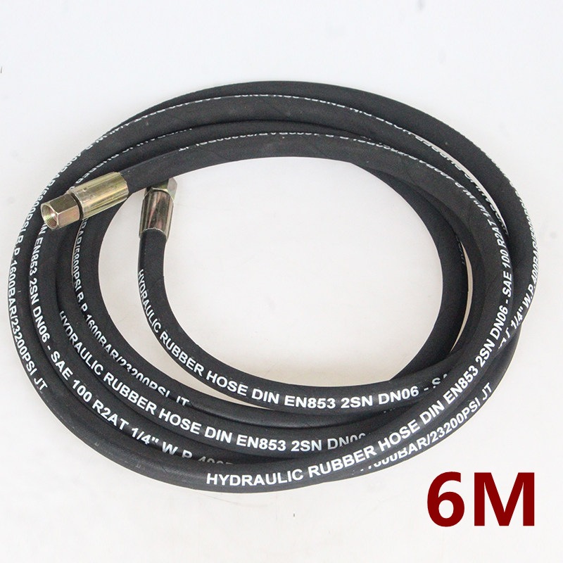Tubo de engrase para máquina neumática, manguera de alta presión para pistola de engrase, manguera de alambre de acero de doble capa para inyector de engrase 4m/6m.