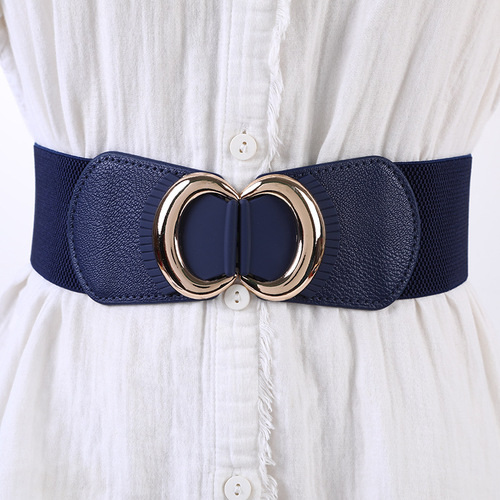 Factory Sale Various Elastic Laced Waist Belt Fashion Korean Version Women Embroidered Button Down Winter Jacket New Wide Waist Belt