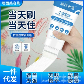 成洋水漆小滚刷墙面翻新改色墙漆涂鸦手印遮盖修补膏补墙膏油漆