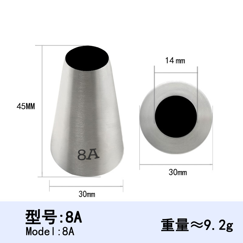 Gran flor boquilla 30mm pastel hornear herramienta 304 Acero inoxidable pastelería herramienta de decoración