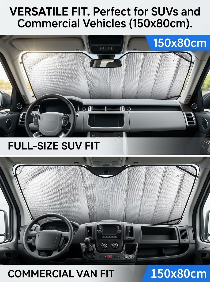 Thickened aluminum film car front sunshade for hatchbacks, specialized for sun protection, heat insulation, and rain protection