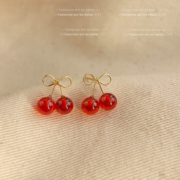 Fresh cute creative design universal earrings pomegranate