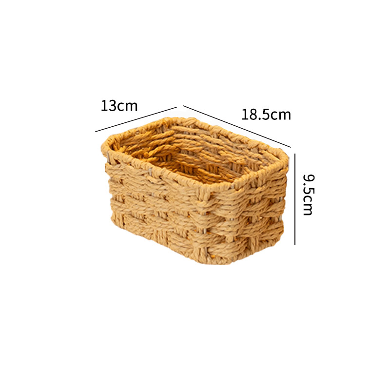 Cesta de almacenamiento de caña personalizada tejida a mano creativa de mesa snack cesto de almacenamiento de ropa sucia cesto de almacenamiento de baño